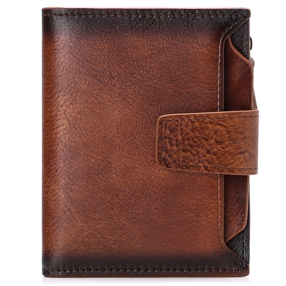 Korean Style Men's Leather Wallet with Driver's License Holder for Father's Day