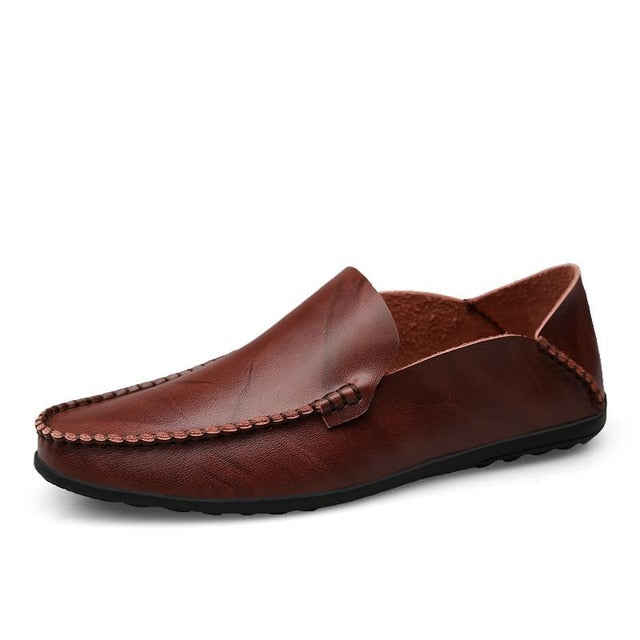 Luxury Genuine Leather Men's Designer Sneakers - Stylish and Functional Italy Flats