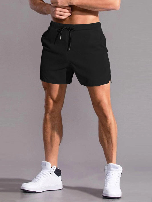 Manfinity Homme Men's Loose Fit Drawstring Waist Shorts With Slant Pockets