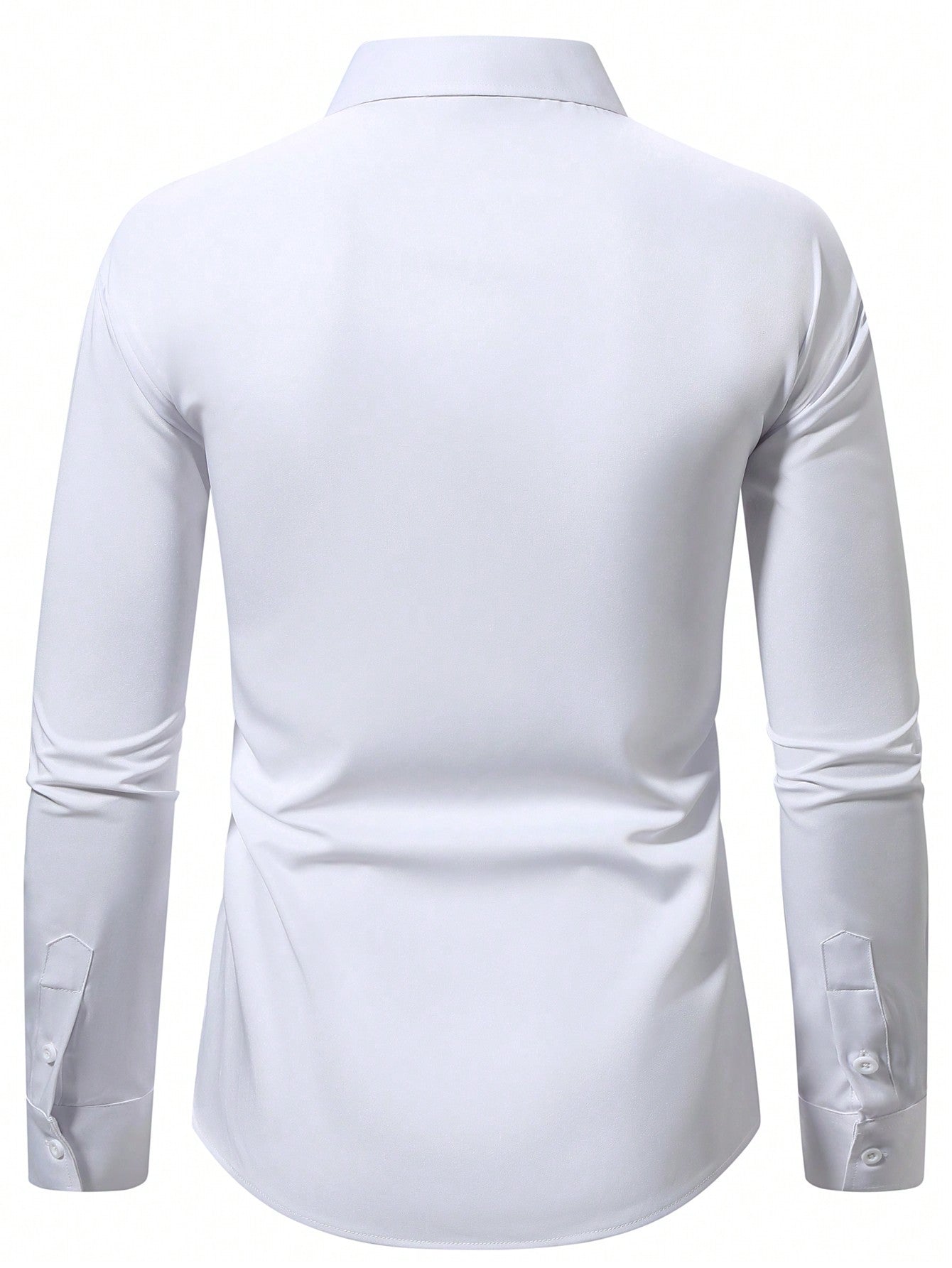 Manfinity Mode Men's Solid Color Long Sleeve Shirt
