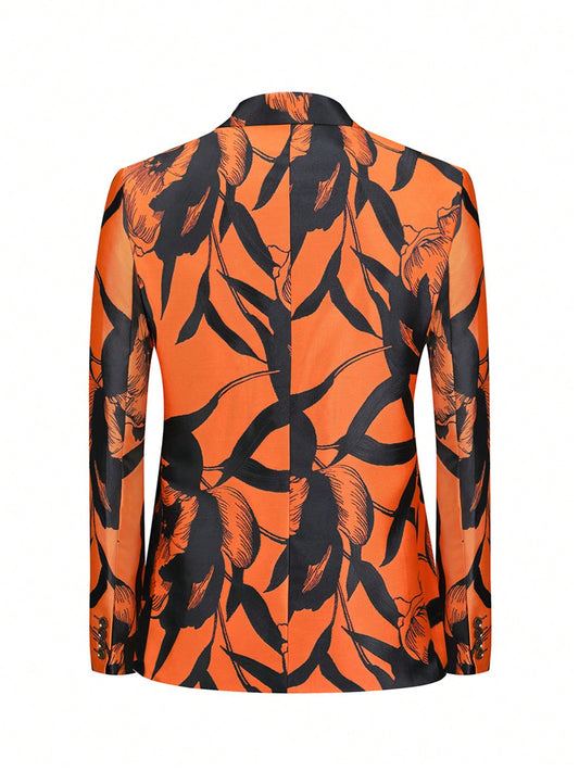 Elevate Your Wardrobe with the Manfinity AFTRDRK Flower & Plant Print Suit Jacket