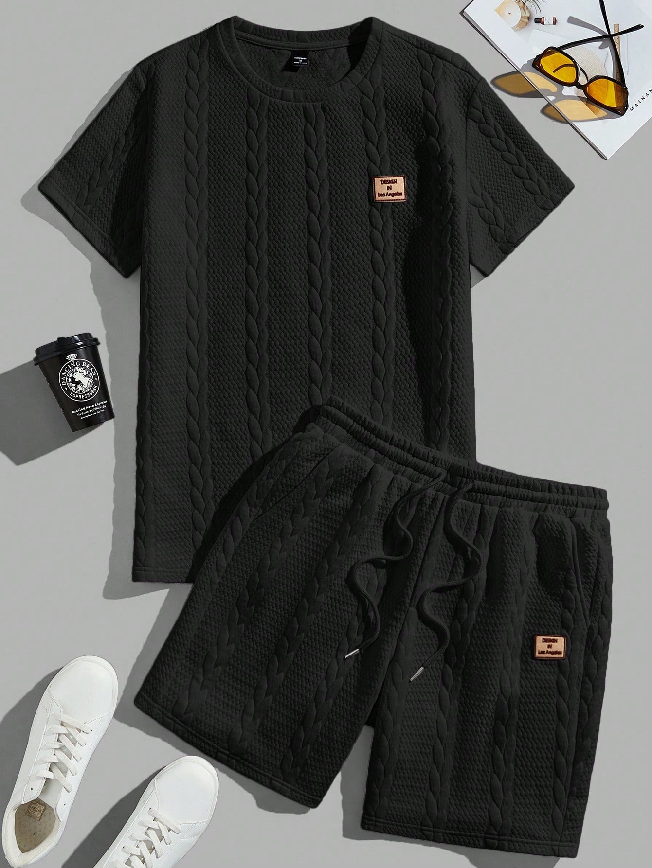 Hypemode Knitted Casual Two-Piece Set for Men by Manfinity
