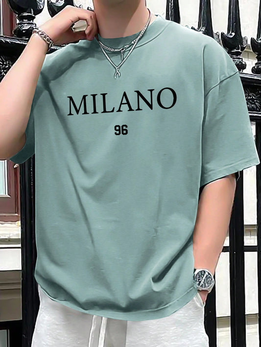 Summer Vibes Men's Casual T-Shirt with Stylish Letter Print