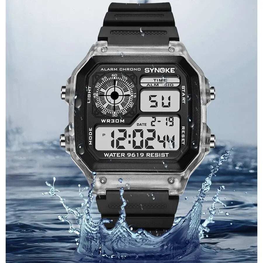 Active Lifestyle Digital Sport Watch for Men – Sleek, Durable, and Waterproof with Luminous Display