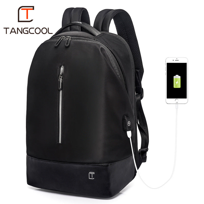 Durable Oxford Charging Backpack with Multi-Compartment Organization and Charging Port