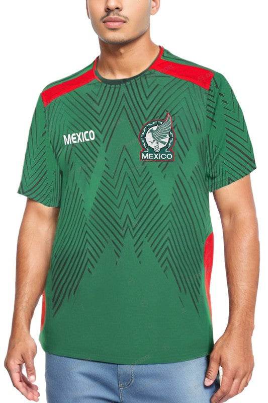 Unisex Mexico team world soccer jerseys top with embroidery design.