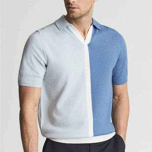 Men's Clothing Lapel Knitted Short SleeveElevate Your Casual Wardrobe
 Step out in style with our Men's Lapel Knitted Short Sleeve Shirt, designed for unmatched comfort and versatility. This shirt is the idMen ShirtsClothing Lapel Knitted Short SleeveMENLL