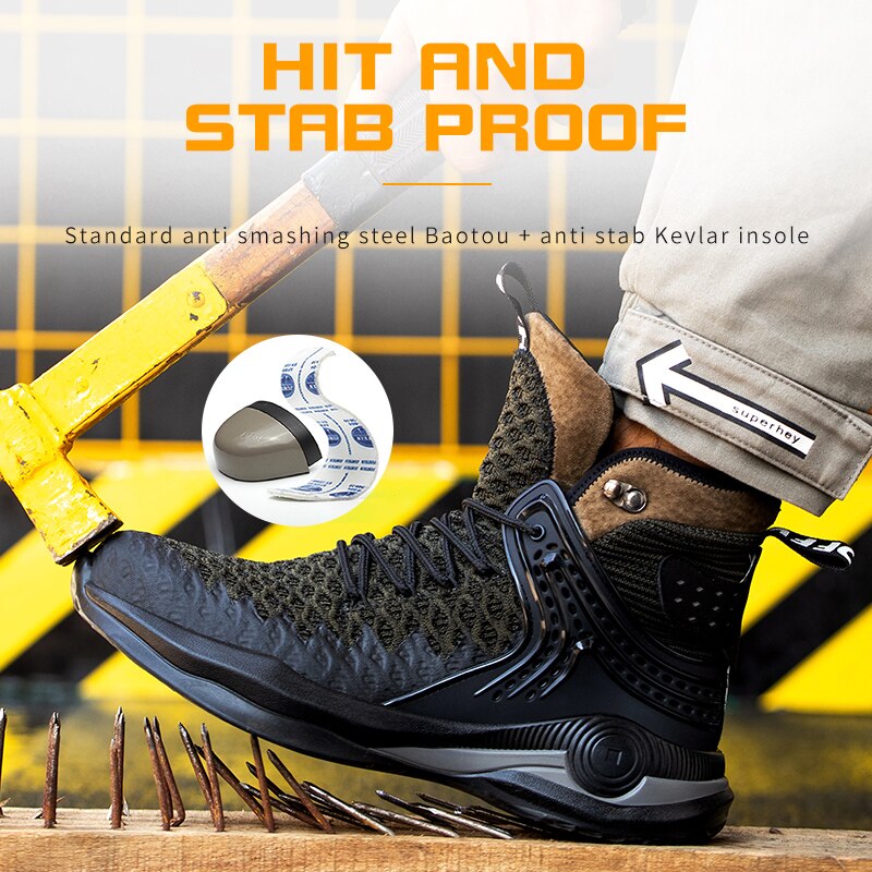 Indestructible Steel Toe Winter Work Safety Boots for Men