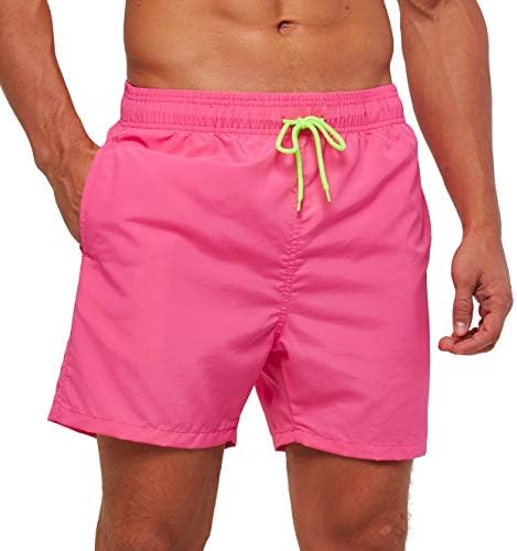 Beach Essential: SILKWORLD Men's Quick Dry Swim Trunks with Secure Pockets