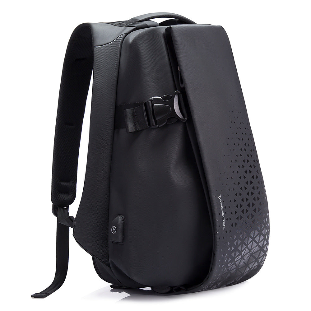 Men's Trendy Korean Style Backpack with Secure Lock and Computer Pocket