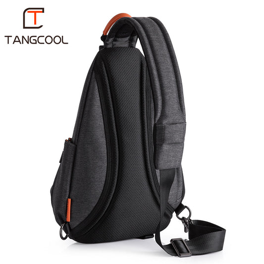 Korean College Style Waterproof Messenger Bag with Multiple Pockets and iPad Compartment