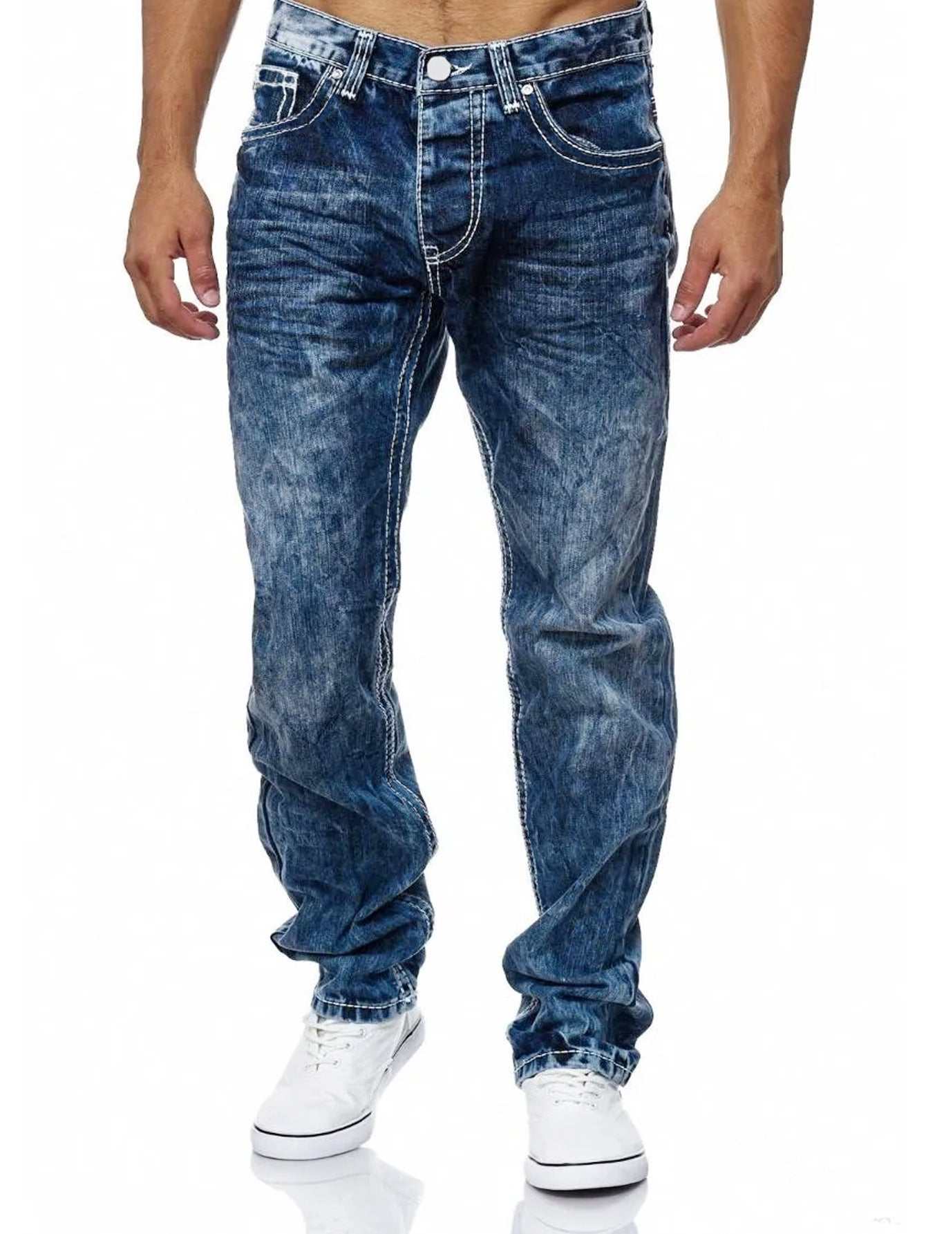 European And American Straight Men's JeansDiscover the Ultimate in Comfort and Style
 Introducing our European and American Straight Men's Jeans, where classic design meets modern functionality. Crafted withAmerican Straight Men'MENLL