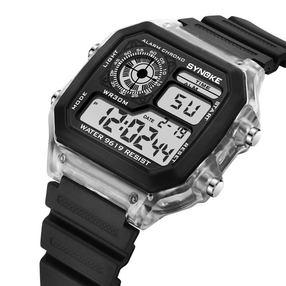 Active Lifestyle Digital Sport Watch for Men – Sleek, Durable, and Waterproof with Luminous Display