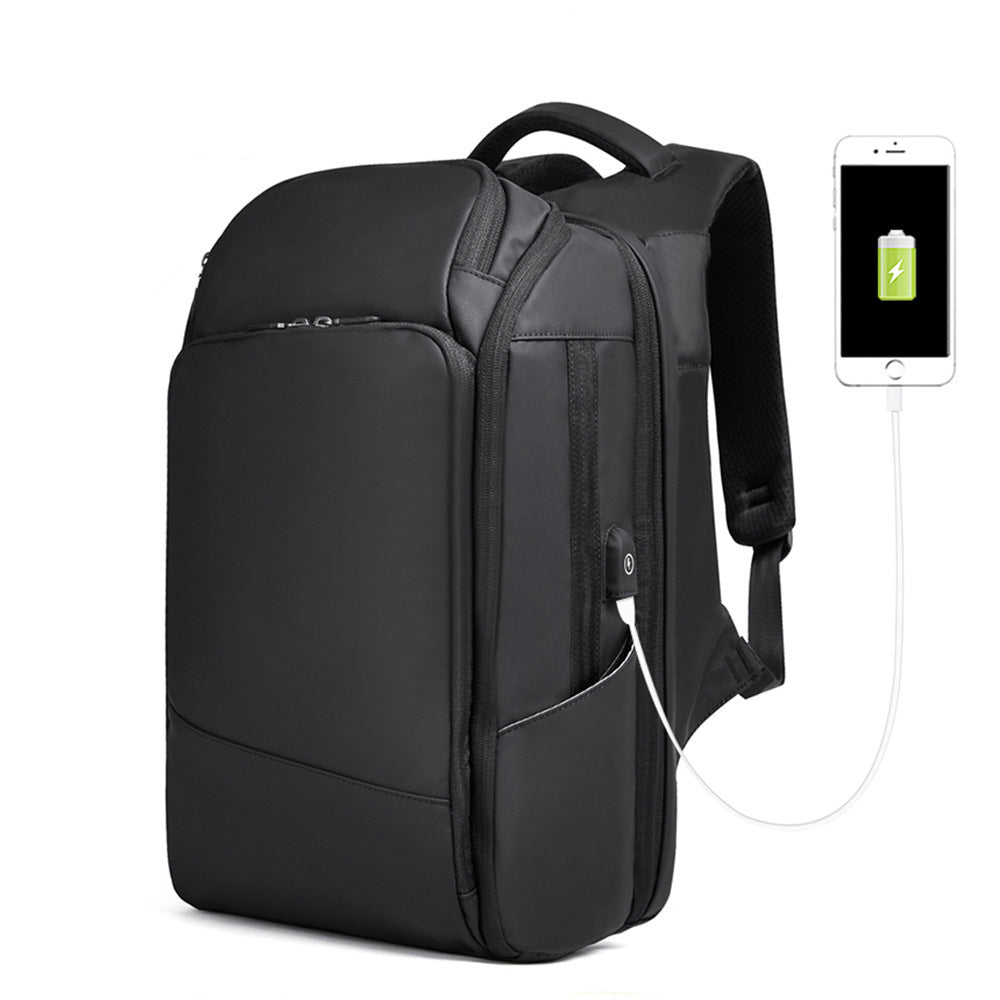 Modern Men's USB Tech Business Backpack with Multi-Compartment Design