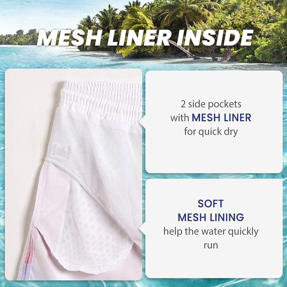 Men's Quick-Dry Swim Trunks with Mesh Lining - Versatile Swimwear for Water Adventures