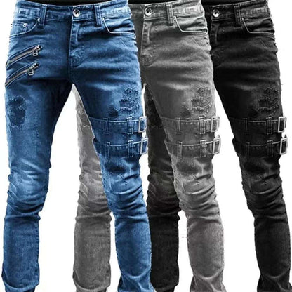 Plus Size Men's Straight Jeans - Comfortable, durable denim in classic cut for casual style.