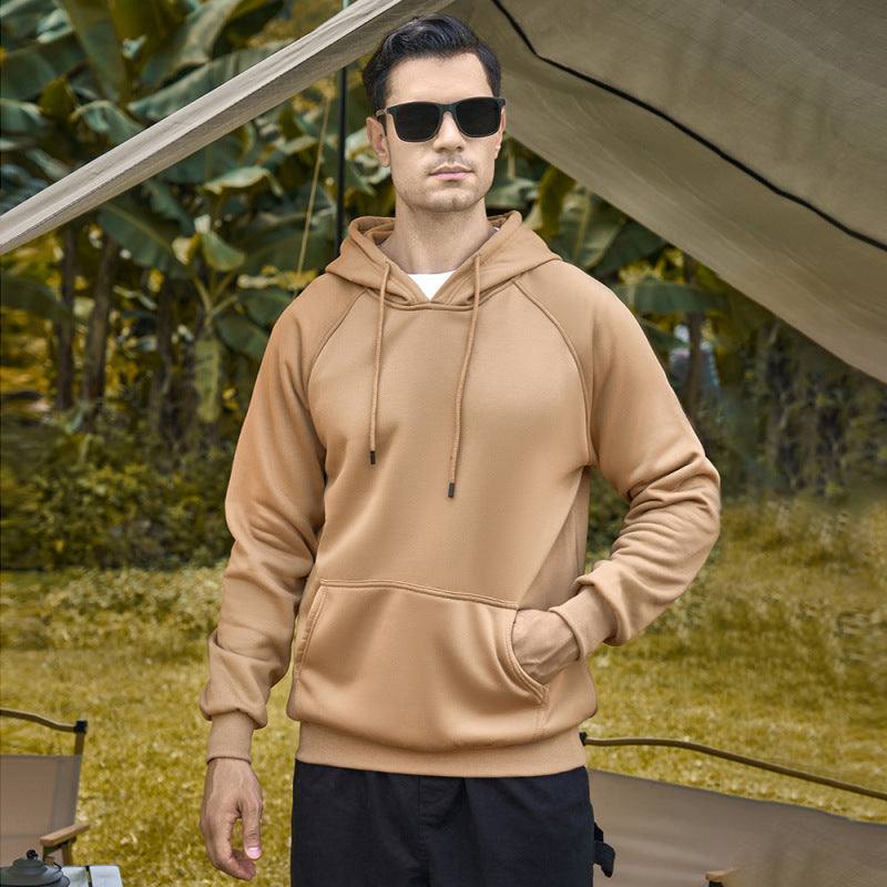 Ultimate Comfort Men's Hooded Sweatshirt - Stylish Solid Color Casual Wear for All Seasons