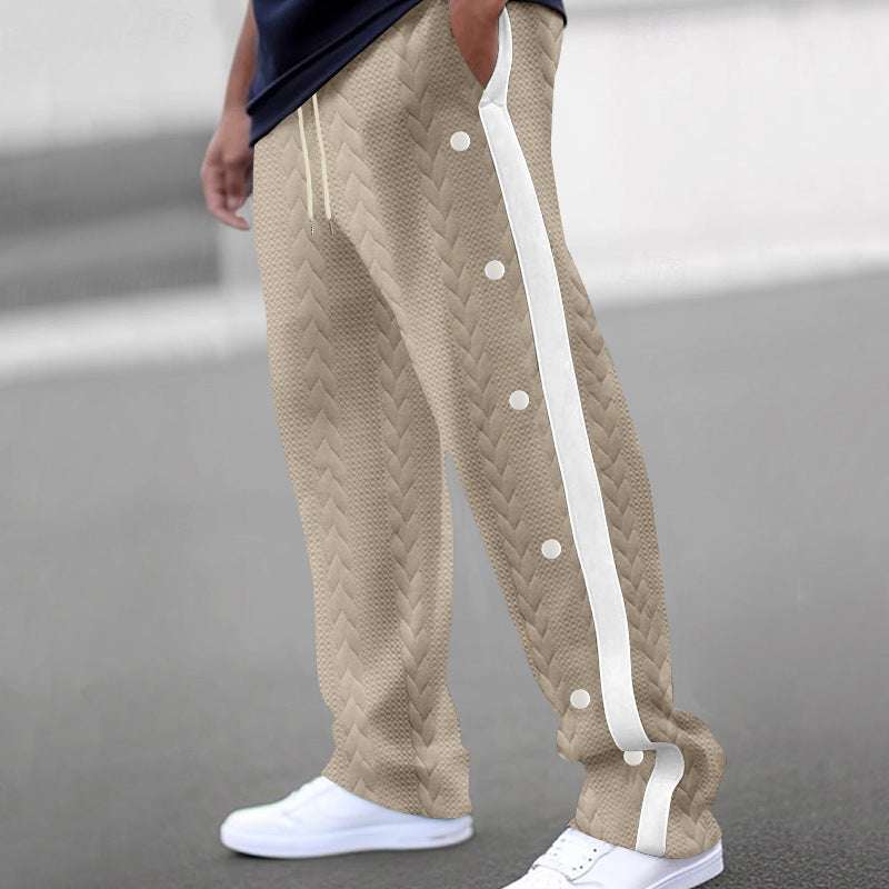 Men's Fashionable Jacquard Button Casual PantsElevate Your Casual Wardrobe with Our Men's Fashionable Jacquard Button Casual Pants Step into style and comfort with our Men's Fashionable Jacquard Button Casual PaFashionable Jacquard Button Casual PantsMENLL