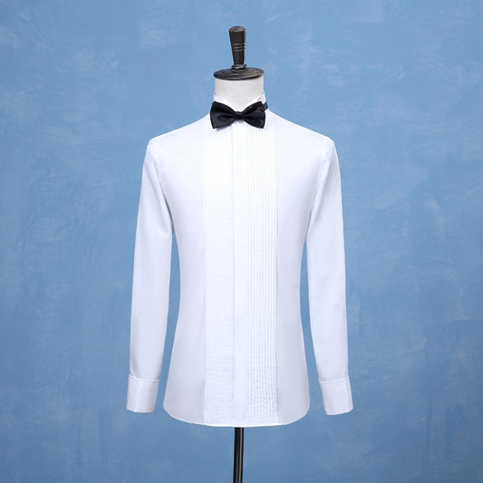 Elevate Your Style with Groomsmen Tuxedo Shirts - White, Black or Red Men's Wedding Attire