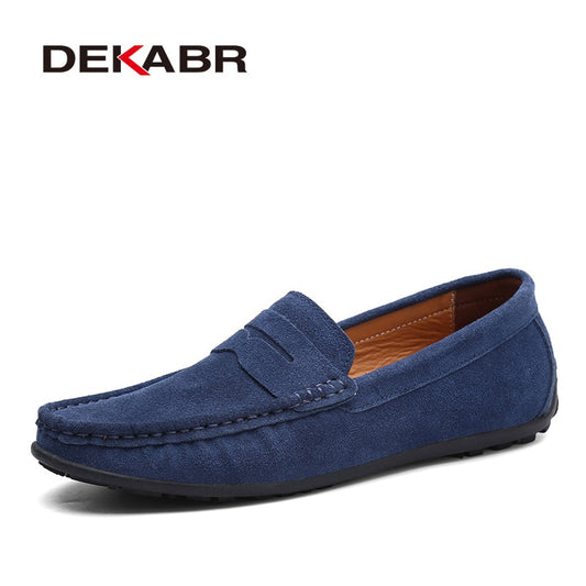 Genuine Leather Men's Loafers: Stylish Driving Shoes for Men