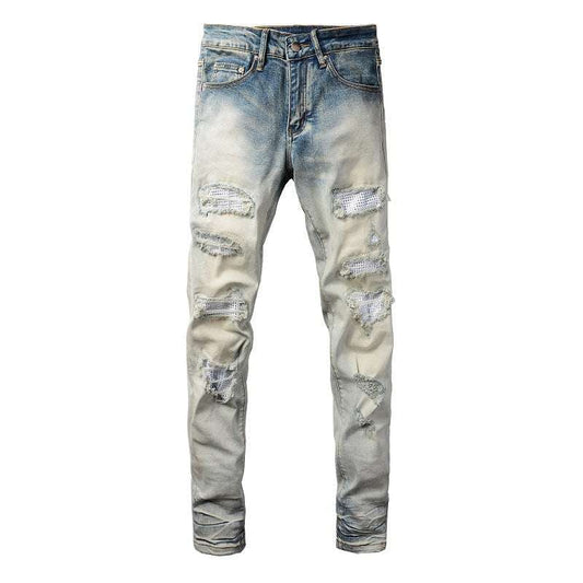 Street Trend Casual Cool Hole & Patch Diamond Slim Fit MenProduct Overview
 Introducing the Street Trend Casual Cool Hole &amp; Patch Diamond Slim Fit Men, the ultimate blend of style and comfort designed for the modern teeStreet Trend Casual Cool Hole & Patch Diamond Slim Fit MenMENLL