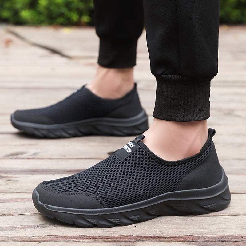 Ultimate Comfort Slip-On Sneakers for Men - Breathable, Anti-Slip Casual Flats for Outdoor Adventures (Sizes 39-47)