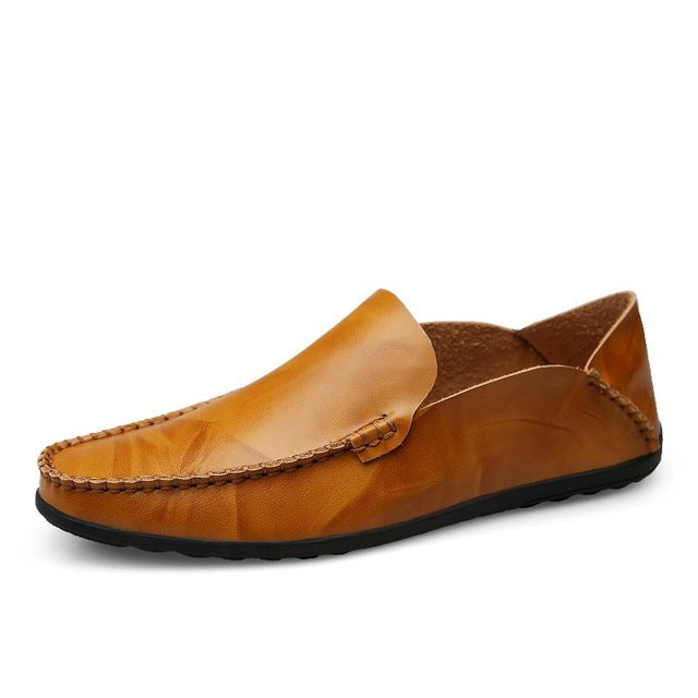 Luxury Genuine Leather Men's Designer Sneakers - Stylish and Functional Italy Flats