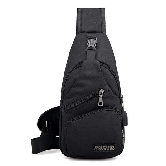Travel-Ready Male Crossbody Bag with USB Charging & Anti-Theft Features