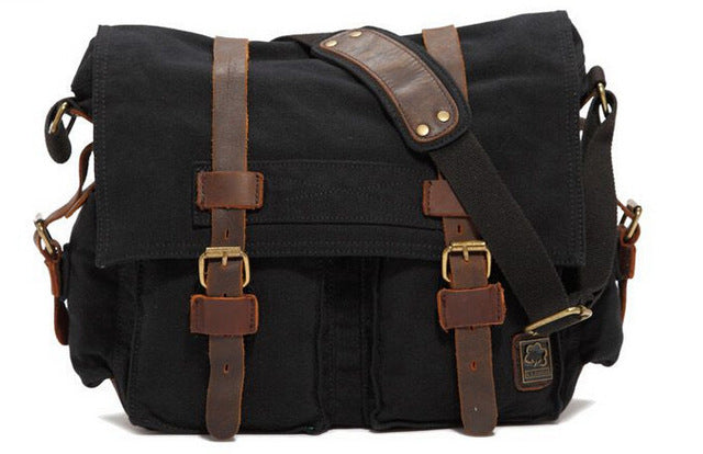 Vintage Military Style Canvas Crossbody Bag for Men - Stylish and Durable Shoulder Bag for Men