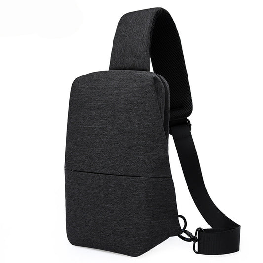 Korean Style Men's Shoulder Bag with Multi-Compartments and Adjustable Strap