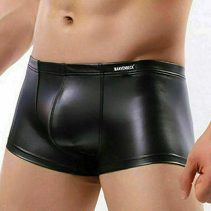 Men Underwear Gay Boxer Briefs Latex Leather Trunks Penis Pouch Sexy SElevate Your Style with Our Men's Underwear Gay Boxer Briefs
 Introducing the ultimate combination of comfort and allure: our Men Underwear Gay Boxer Briefs. CraftedMen Underwear Gay Boxer Briefs Latex Leather Trunks Penis Pouch Sexy Sissy Bandage Homme Clubwear Fashion Erotic Boxer PantiesMENLL