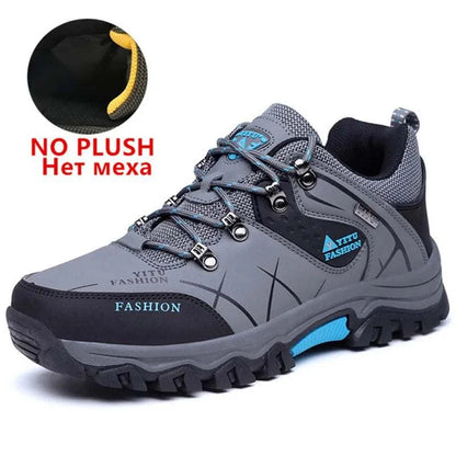 Ultimate Winter Shield: Waterproof Leather Snow Boots for Men - Super Warm Hiking & Work Footwear, Sizes 39-47