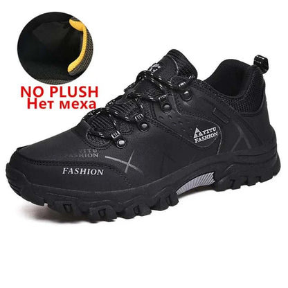 Ultimate Winter Shield: Waterproof Leather Snow Boots for Men - Super Warm Hiking & Work Footwear, Sizes 39-47