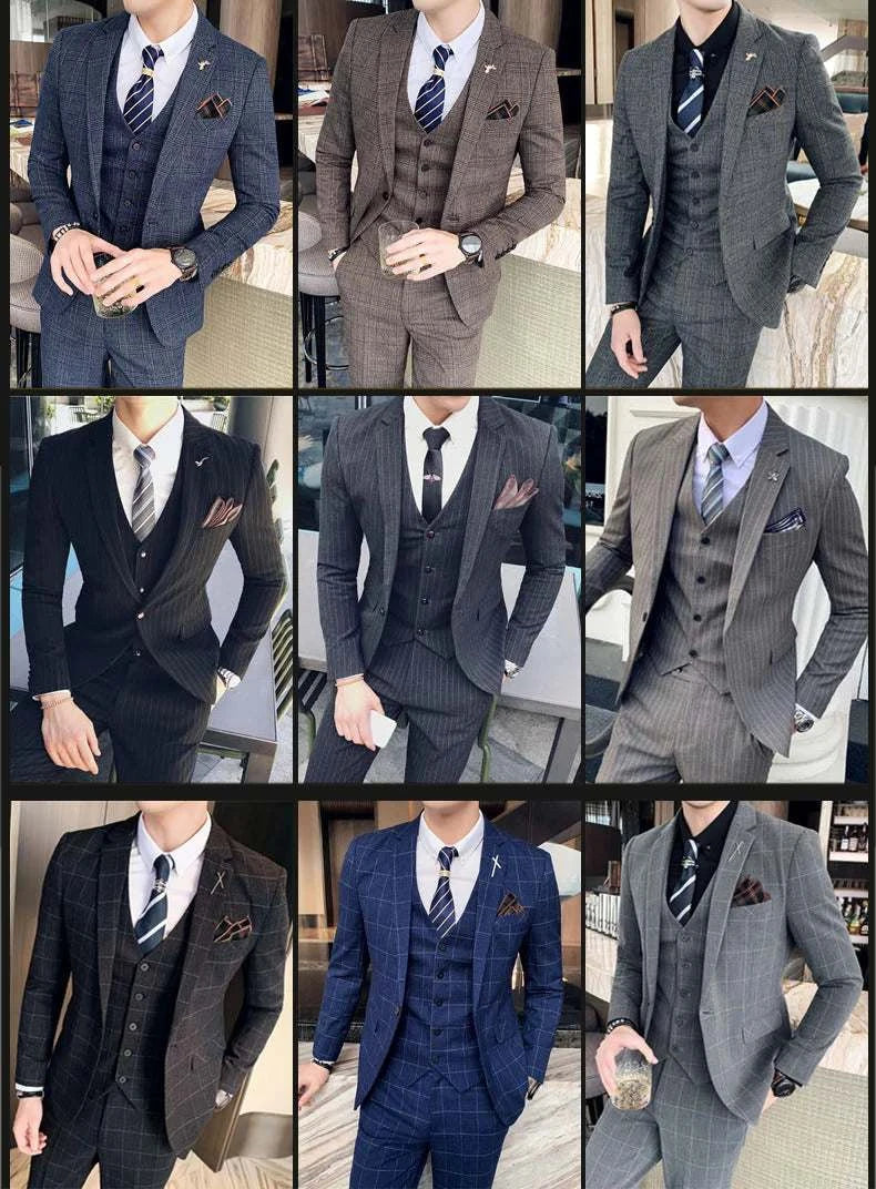 6XL 7XL (Blazers+Pants+vest) 3 Pieces Mens Suits 1 Buttons Wedding SuiElevate Your Style with Our 6XL 7XL 3-Piece Men's Suit Set
 Introducing the ultimate in formal wear – our 6XL 7XL (Blazers+Pants+Vest) 3-Piece Men's Suits, specially6XL 7XL (Blazers+Pants+vest) 3 Pieces Mens Suits 1 Buttons Wedding SuitsMENLL