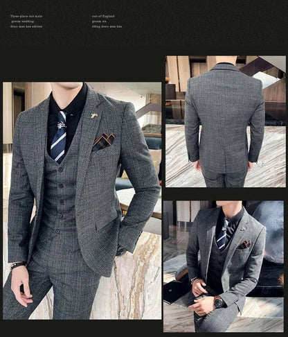 6XL 7XL (Blazers+Pants+vest) 3 Pieces Mens Suits 1 Buttons Wedding SuiElevate Your Style with Our 6XL 7XL 3-Piece Men's Suit Set
 Introducing the ultimate in formal wear – our 6XL 7XL (Blazers+Pants+Vest) 3-Piece Men's Suits, specially6XL 7XL (Blazers+Pants+vest) 3 Pieces Mens Suits 1 Buttons Wedding SuitsMENLL