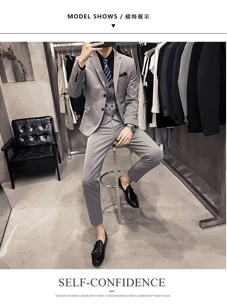 6XL 7XL (Blazers+Pants+vest) 3 Pieces Mens Suits 1 Buttons Wedding SuiElevate Your Style with Our 6XL 7XL 3-Piece Men's Suit Set
 Introducing the ultimate in formal wear – our 6XL 7XL (Blazers+Pants+Vest) 3-Piece Men's Suits, specially6XL 7XL (Blazers+Pants+vest) 3 Pieces Mens Suits 1 Buttons Wedding SuitsMENLL