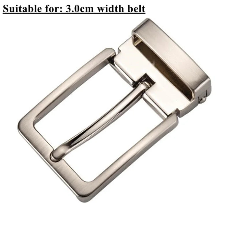 Vintage Pin Buckle Genuine Leather Men's Belt with Free Punching Tool