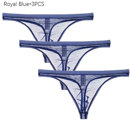 3Pcs/lot Mens Underwear Sexy Transparent Mesh Gauze Bikini G-string ThElevate Your Underwear Collection
 Discover the perfect blend of comfort and style with our 3Pcs Men's Underwear Set. Crafted for the modern man who values both func3Pcs/lot Mens Underwear Sexy Transparent Mesh Gauze BikiniMENLL