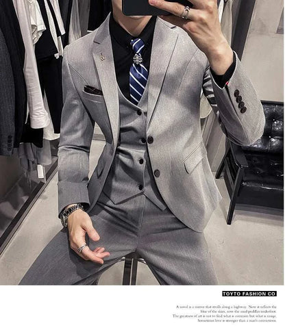 6XL 7XL (Blazers+Pants+vest) 3 Pieces Mens Suits 1 Buttons Wedding SuiElevate Your Style with Our 6XL 7XL 3-Piece Men's Suit Set
 Introducing the ultimate in formal wear – our 6XL 7XL (Blazers+Pants+Vest) 3-Piece Men's Suits, specially6XL 7XL (Blazers+Pants+vest) 3 Pieces Mens Suits 1 Buttons Wedding SuitsMENLL