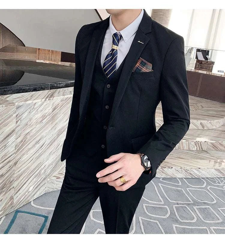 6XL 7XL (Blazers+Pants+vest) 3 Pieces Mens Suits 1 Buttons Wedding SuiElevate Your Style with Our 6XL 7XL 3-Piece Men's Suit Set
 Introducing the ultimate in formal wear – our 6XL 7XL (Blazers+Pants+Vest) 3-Piece Men's Suits, specially6XL 7XL (Blazers+Pants+vest) 3 Pieces Mens Suits 1 Buttons Wedding SuitsMENLL