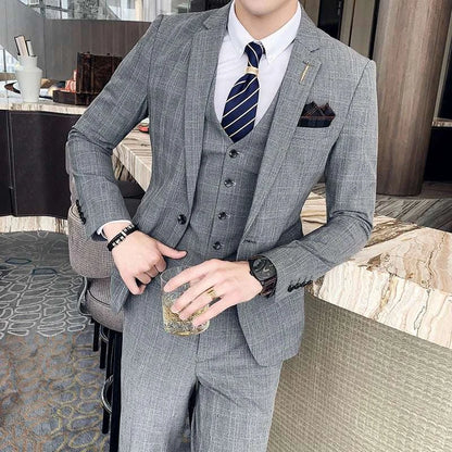 6XL 7XL (Blazers+Pants+vest) 3 Pieces Mens Suits 1 Buttons Wedding SuiElevate Your Style with Our 6XL 7XL 3-Piece Men's Suit Set
 Introducing the ultimate in formal wear – our 6XL 7XL (Blazers+Pants+Vest) 3-Piece Men's Suits, specially6XL 7XL (Blazers+Pants+vest) 3 Pieces Mens Suits 1 Buttons Wedding SuitsMENLL