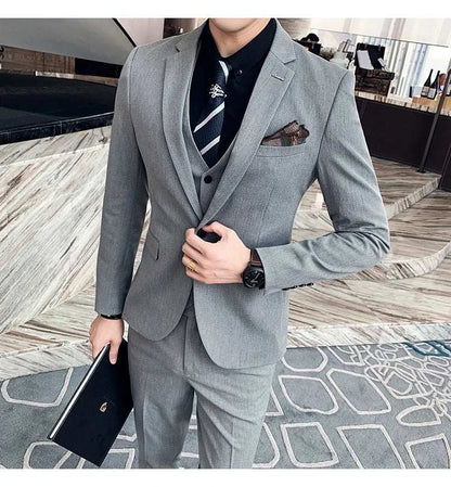 6XL 7XL (Blazers+Pants+vest) 3 Pieces Mens Suits 1 Buttons Wedding SuiElevate Your Style with Our 6XL 7XL 3-Piece Men's Suit Set
 Introducing the ultimate in formal wear – our 6XL 7XL (Blazers+Pants+Vest) 3-Piece Men's Suits, specially6XL 7XL (Blazers+Pants+vest) 3 Pieces Mens Suits 1 Buttons Wedding SuitsMENLL