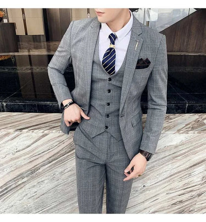 6XL 7XL (Blazers+Pants+vest) 3 Pieces Mens Suits 1 Buttons Wedding SuiElevate Your Style with Our 6XL 7XL 3-Piece Men's Suit Set
 Introducing the ultimate in formal wear – our 6XL 7XL (Blazers+Pants+Vest) 3-Piece Men's Suits, specially6XL 7XL (Blazers+Pants+vest) 3 Pieces Mens Suits 1 Buttons Wedding SuitsMENLL