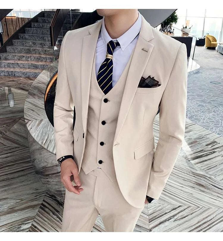 6XL 7XL (Blazers+Pants+vest) 3 Pieces Mens Suits 1 Buttons Wedding SuiElevate Your Style with Our 6XL 7XL 3-Piece Men's Suit Set
 Introducing the ultimate in formal wear – our 6XL 7XL (Blazers+Pants+Vest) 3-Piece Men's Suits, specially6XL 7XL (Blazers+Pants+vest) 3 Pieces Mens Suits 1 Buttons Wedding SuitsMENLL