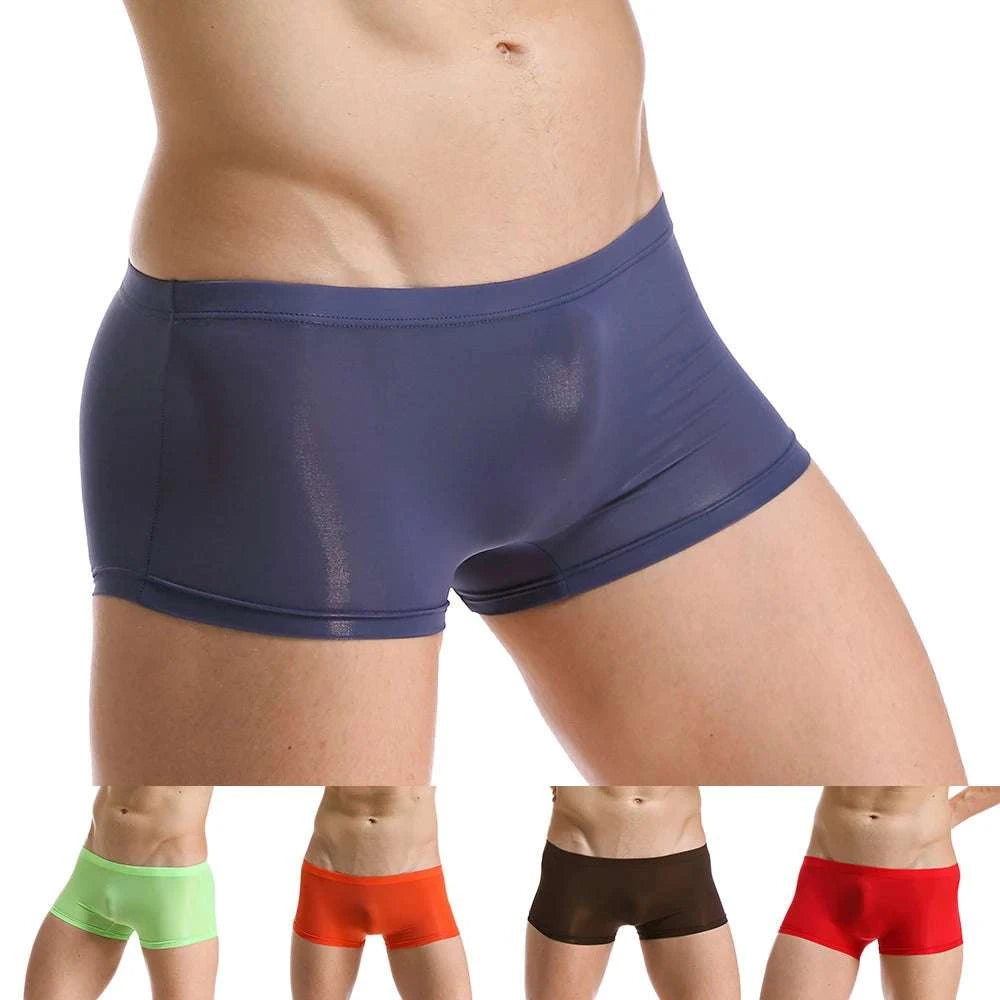 Men Ice Silk Briefs Shorts Boxer Underpants Trunks Sexy Underwear BreaElevate Your Underwear Collection with Our Men's Ice Silk Briefs
 Discover the perfect combination of comfort and style with our Men Ice Silk Briefs Shorts Boxer UndMen Ice Silk Briefs Shorts Boxer Underpants Trunks Sexy Underwear Breathable Soft Low-rise Transparent Super Thin Men BoxerMENLL