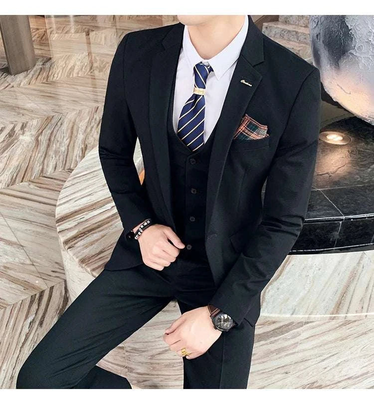 6XL 7XL (Blazers+Pants+vest) 3 Pieces Mens Suits 1 Buttons Wedding SuiElevate Your Style with Our 6XL 7XL 3-Piece Men's Suit Set
 Introducing the ultimate in formal wear – our 6XL 7XL (Blazers+Pants+Vest) 3-Piece Men's Suits, specially6XL 7XL (Blazers+Pants+vest) 3 Pieces Mens Suits 1 Buttons Wedding SuitsMENLL