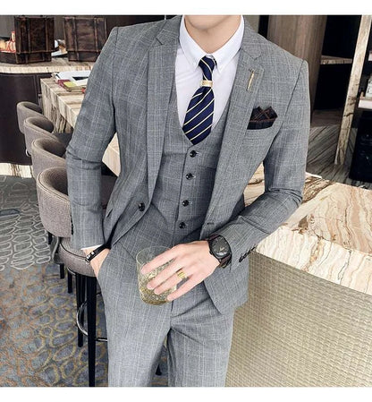 6XL 7XL (Blazers+Pants+vest) 3 Pieces Mens Suits 1 Buttons Wedding SuiElevate Your Style with Our 6XL 7XL 3-Piece Men's Suit Set
 Introducing the ultimate in formal wear – our 6XL 7XL (Blazers+Pants+Vest) 3-Piece Men's Suits, specially6XL 7XL (Blazers+Pants+vest) 3 Pieces Mens Suits 1 Buttons Wedding SuitsMENLL