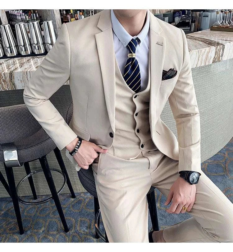 6XL 7XL (Blazers+Pants+vest) 3 Pieces Mens Suits 1 Buttons Wedding SuiElevate Your Style with Our 6XL 7XL 3-Piece Men's Suit Set
 Introducing the ultimate in formal wear – our 6XL 7XL (Blazers+Pants+Vest) 3-Piece Men's Suits, specially6XL 7XL (Blazers+Pants+vest) 3 Pieces Mens Suits 1 Buttons Wedding SuitsMENLL