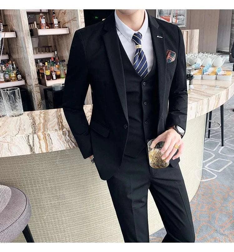 6XL 7XL (Blazers+Pants+vest) 3 Pieces Mens Suits 1 Buttons Wedding SuiElevate Your Style with Our 6XL 7XL 3-Piece Men's Suit Set
 Introducing the ultimate in formal wear – our 6XL 7XL (Blazers+Pants+Vest) 3-Piece Men's Suits, specially6XL 7XL (Blazers+Pants+vest) 3 Pieces Mens Suits 1 Buttons Wedding SuitsMENLL