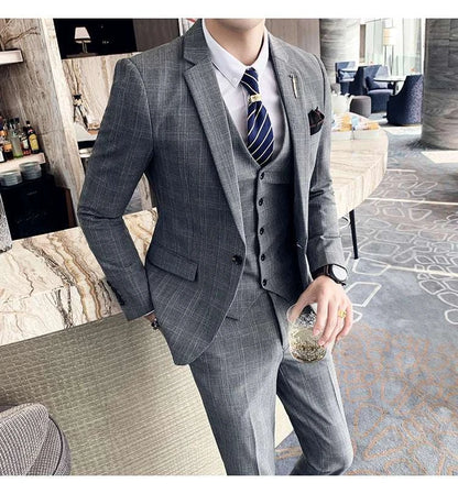 6XL 7XL (Blazers+Pants+vest) 3 Pieces Mens Suits 1 Buttons Wedding SuiElevate Your Style with Our 6XL 7XL 3-Piece Men's Suit Set
 Introducing the ultimate in formal wear – our 6XL 7XL (Blazers+Pants+Vest) 3-Piece Men's Suits, specially6XL 7XL (Blazers+Pants+vest) 3 Pieces Mens Suits 1 Buttons Wedding SuitsMENLL